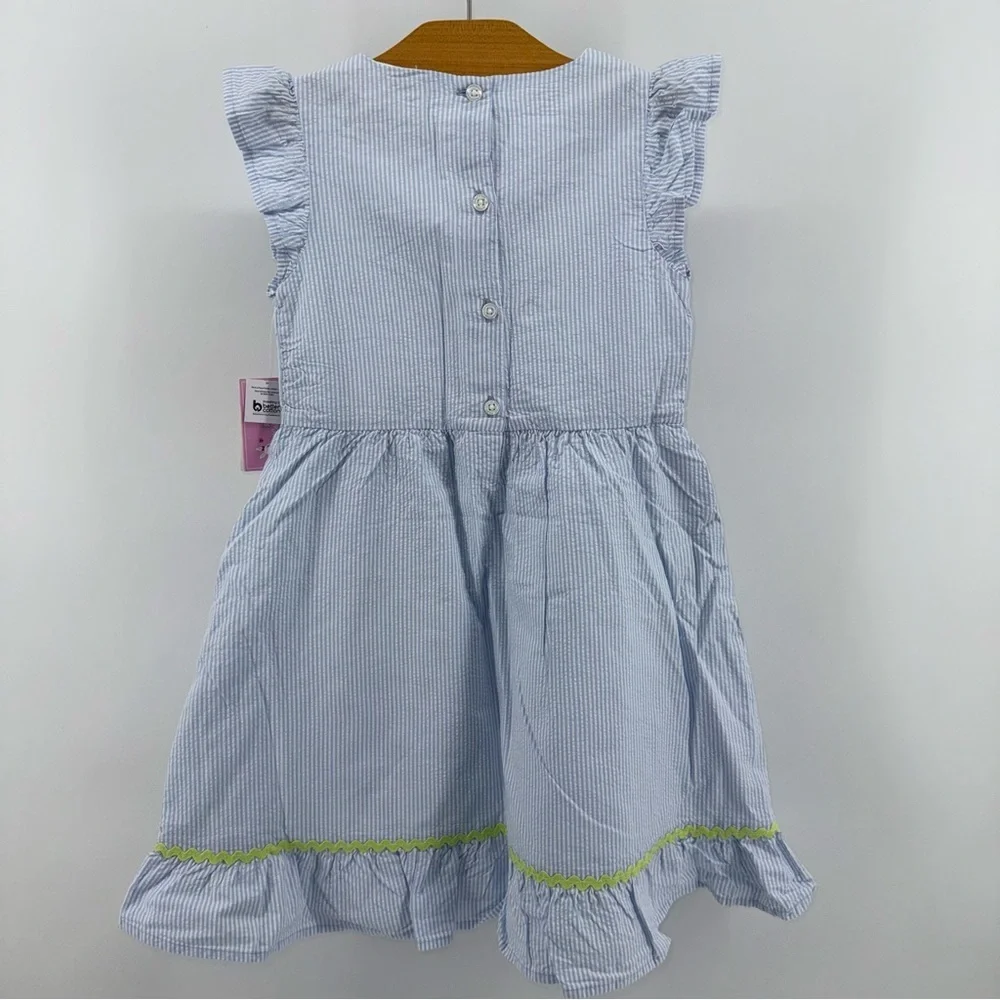Gymboree Light Blue Seersucker Daisy Spring Easter Appliqué Girls' Dress